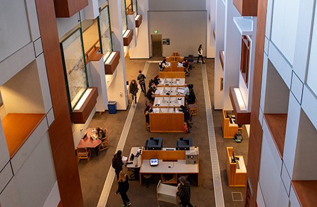 photo : intérieur de la bibliothèque Albertsons de Boise State University