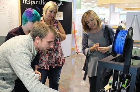 Students in the MakerspaceMHC at Medicine Hat College