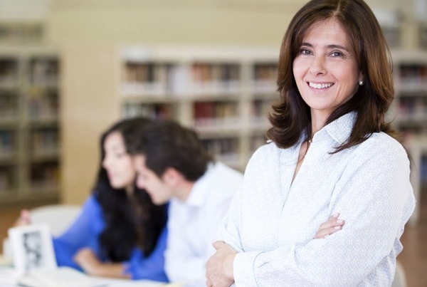Female librarian