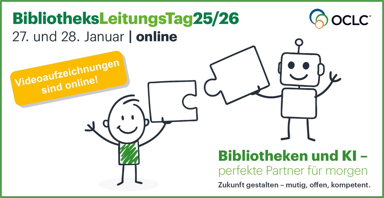 BibliotheksLeitungsTag 2025/2026 Banner: Aktuelle Infos finden Sie auf unserer Website