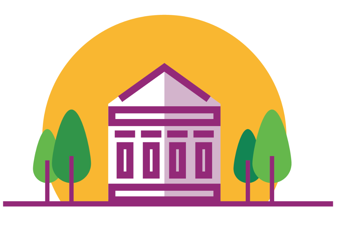 Illustration: Public library building