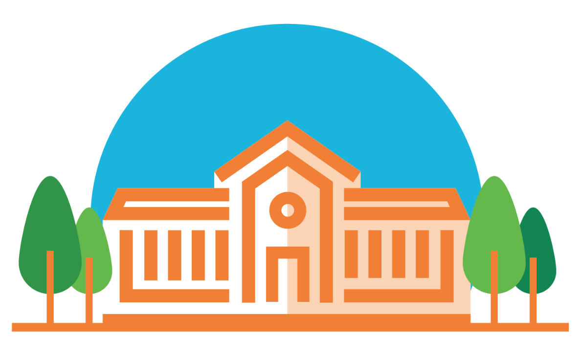 Illustration: Academic library building