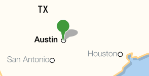 Map showing location of the Harry Ransom Center at The University of Texas at Austin