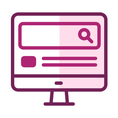 Zoekbalk op computerscherm