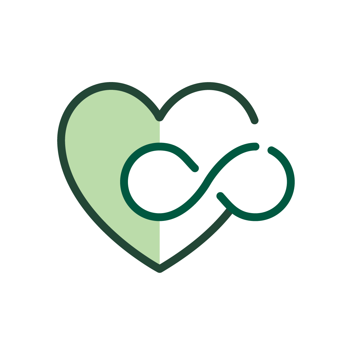 Icon: Heart with infinity symbol